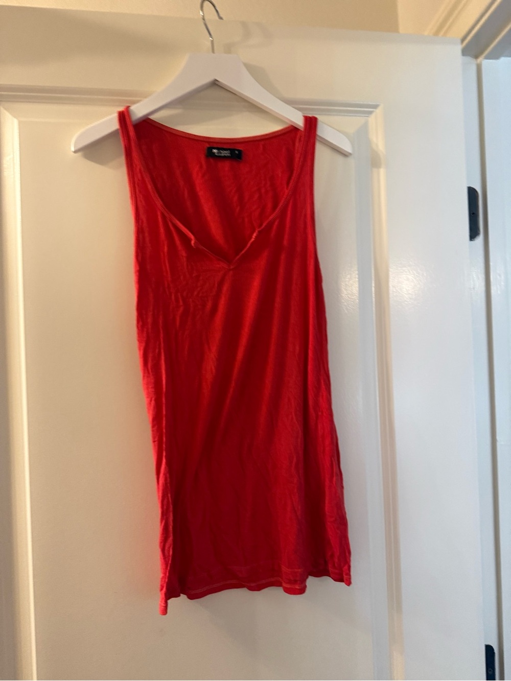 Michael Lauren Red V-Neck Tank Top
